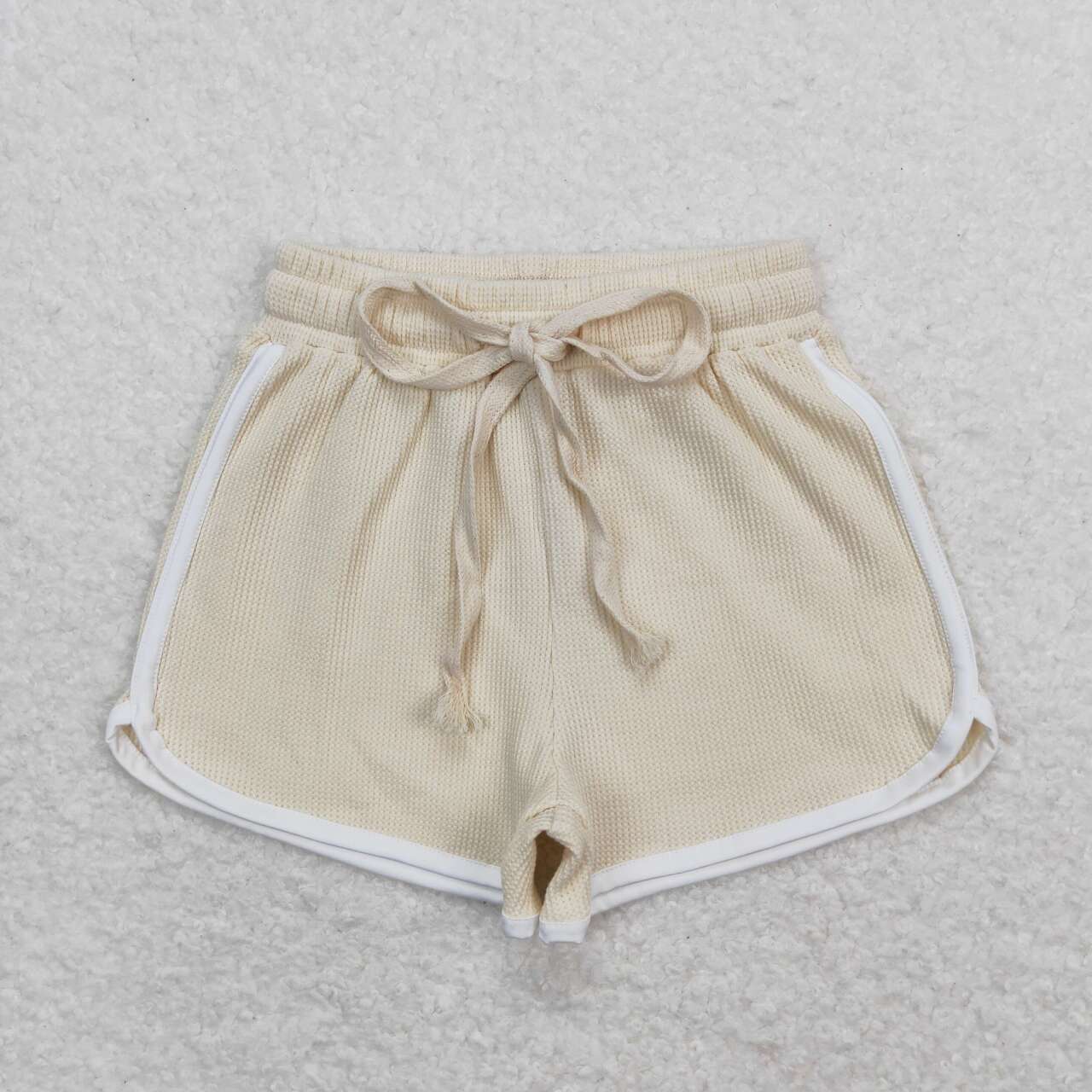 SS0323 Girls Ivory Summer Cotton Sport Shorts