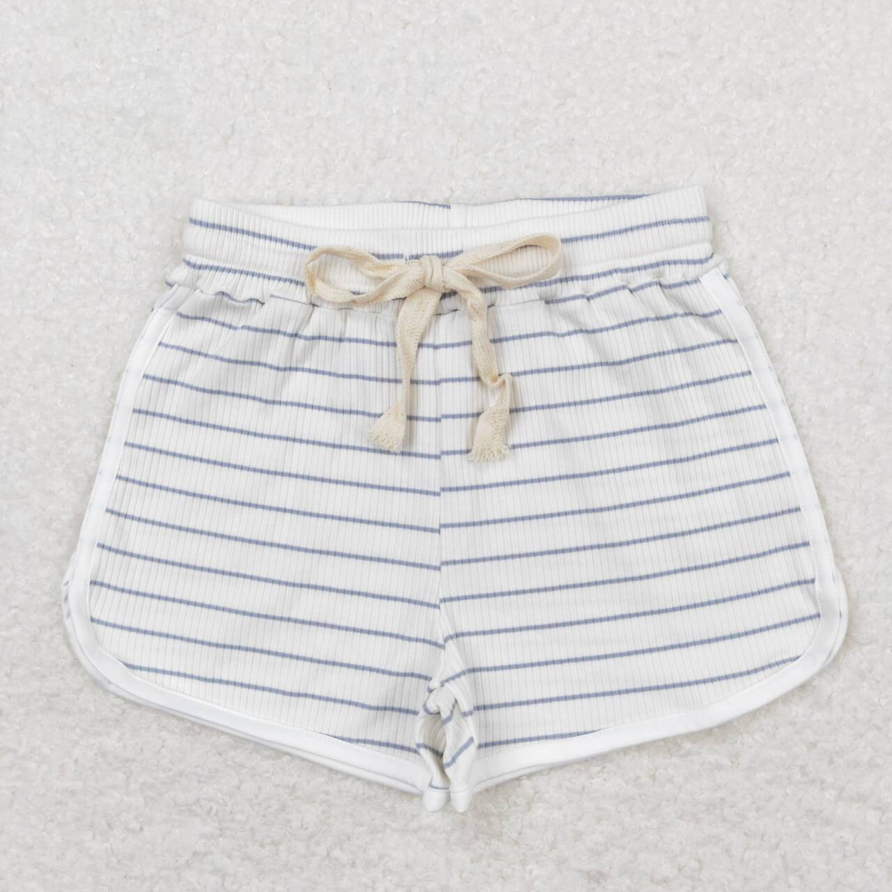 SS0334 Blue White Girls Summer Cotton Sport Shorts