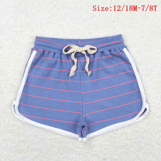 SS0344 Purple Pink Girls Summer Cotton Sport Shorts