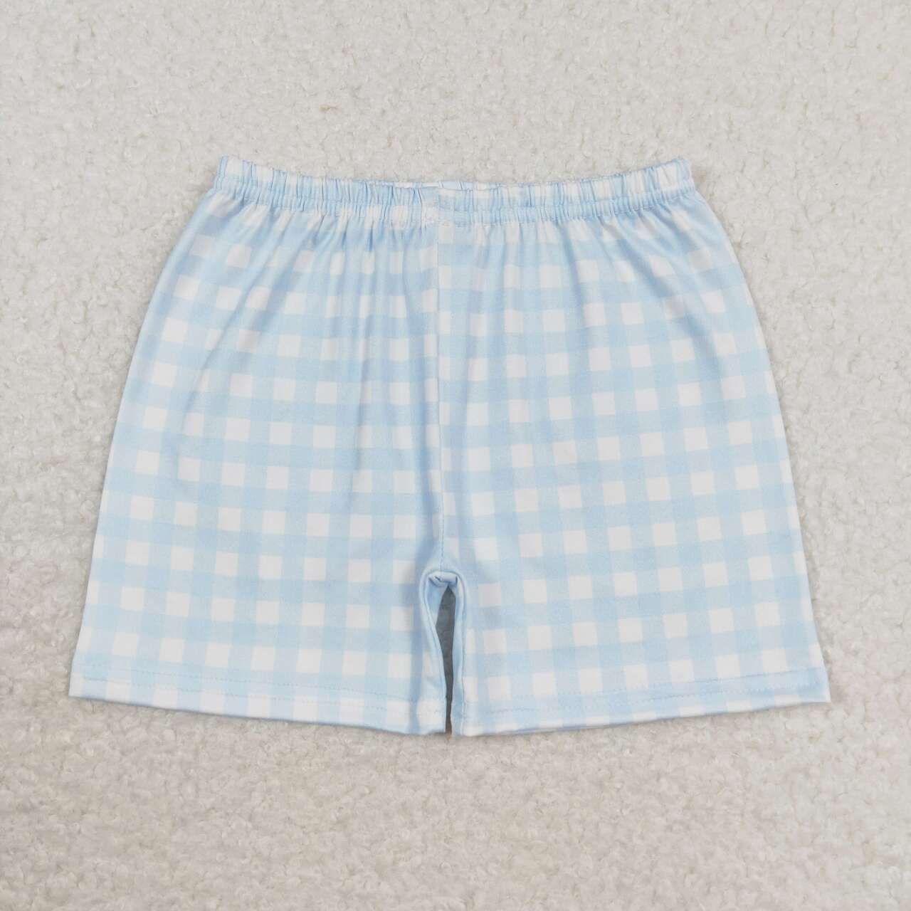 SS0353 Blue Plaid Boys Summer Shorts