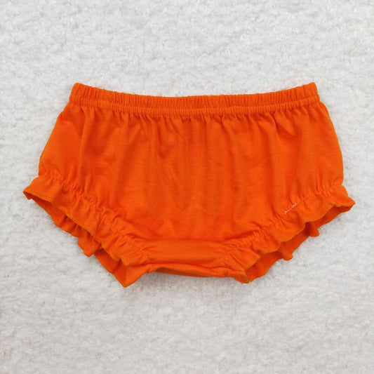 SS0364 Orange Color Baby Girls Bummie Shorts