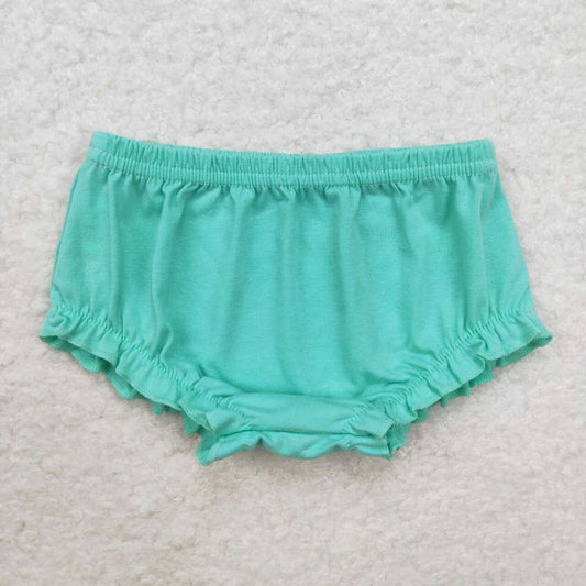 SS0366 Green Color Baby Girls Bummie Shorts