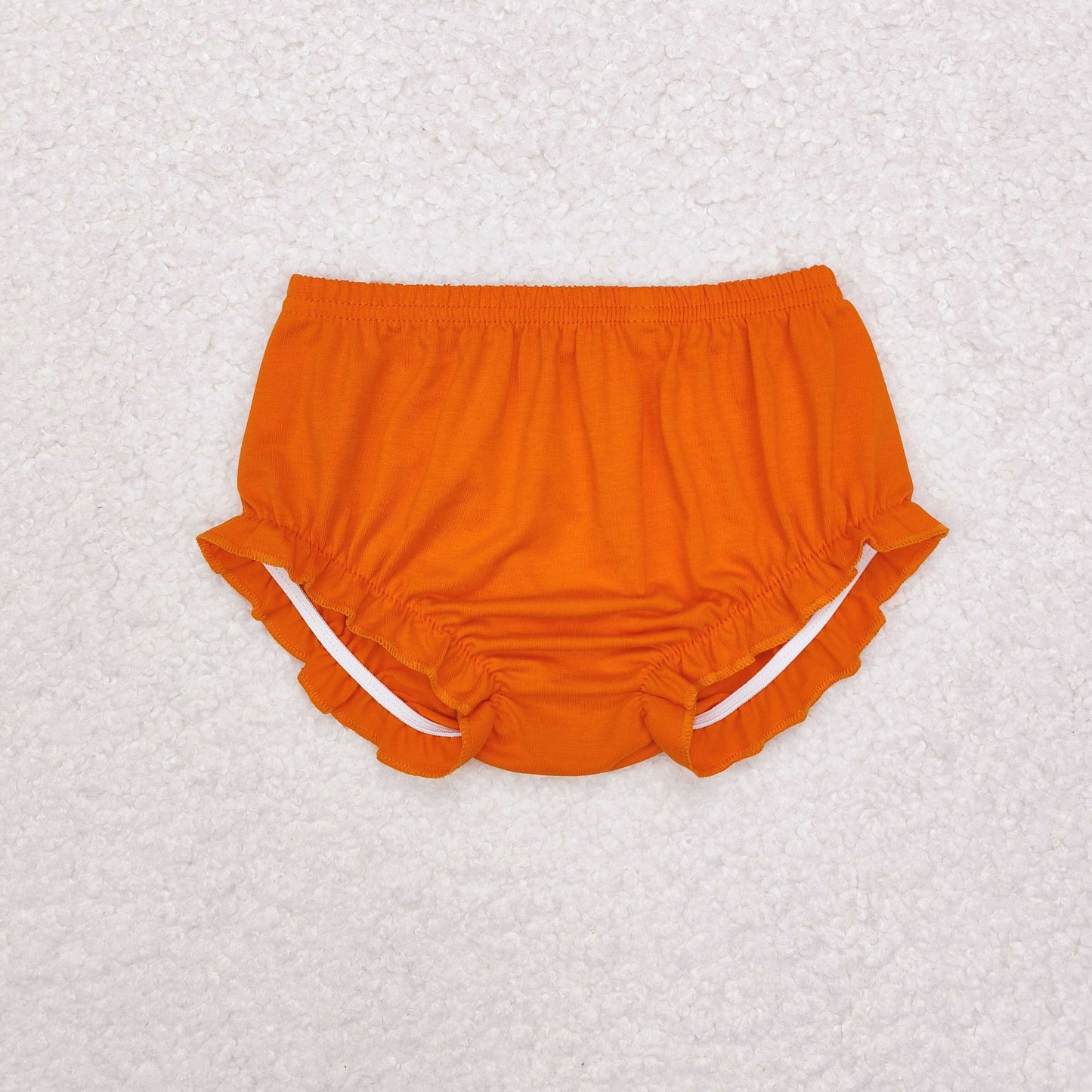 SS0368 Orange Color Baby Girls Bummie Shorts