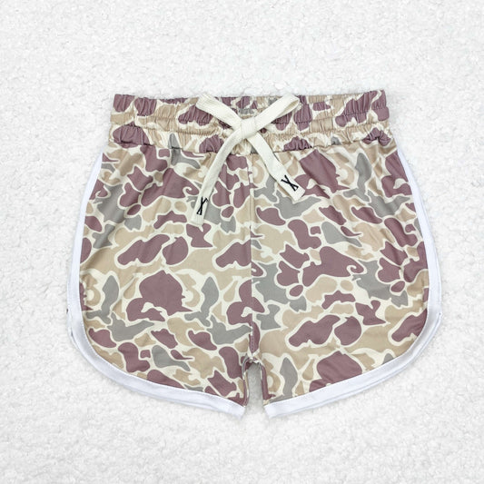 SS0369  Camo Print Kids Summer Sport Shorts