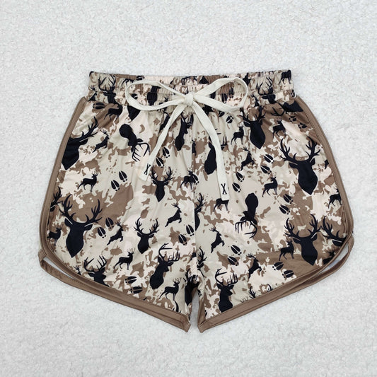 SS0145 Adult Deer Camo Print Summer Hunnting Woman Shorts