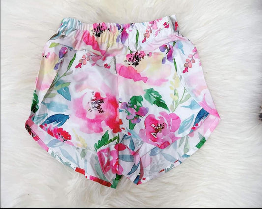 (Pre-order)SS0377 Flowers Print Girls Summer Shorts