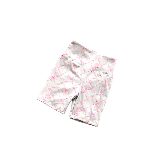 (Pre-order)SS0397 Pink Tennis Bow Yoga Short Girls Athletic Wear