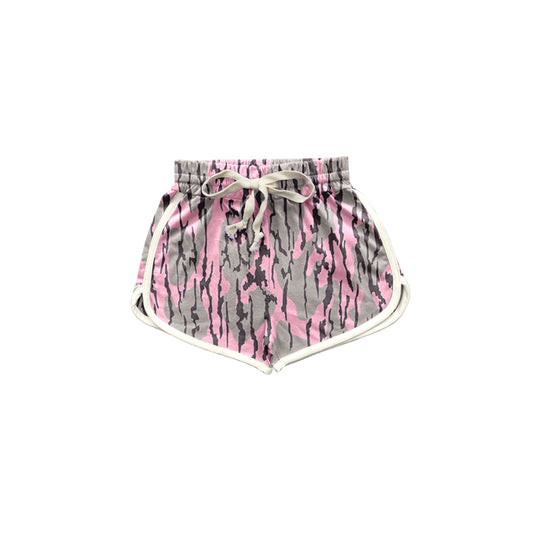 (Pre-order)SS0402 Pink Camo Print Girls Summer Shorts