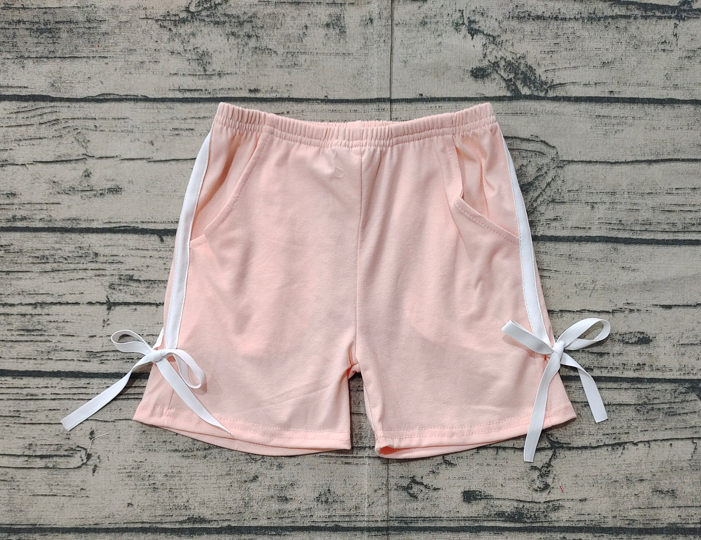 (Pre-order)SS0425  Pink Color Bows Girls Summer Bottom Shorts