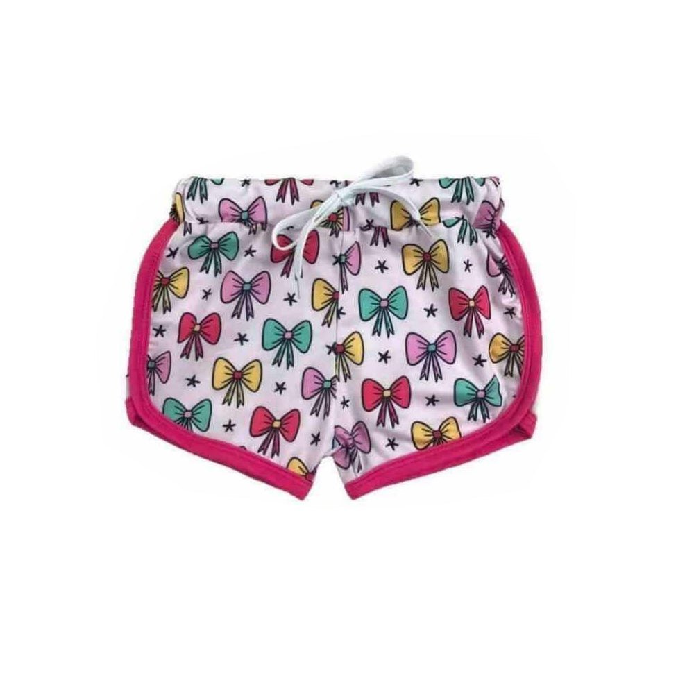 (Pre-order)SS0461 Colorful Bows Print Girls Summer Bottom Shorts