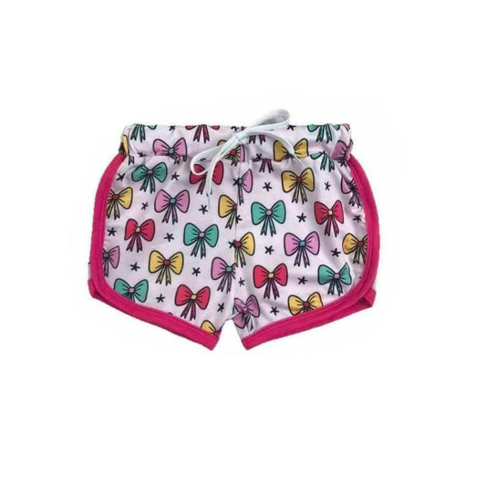(Pre-order)SS0461 Colorful Bows Print Girls Summer Bottom Shorts
