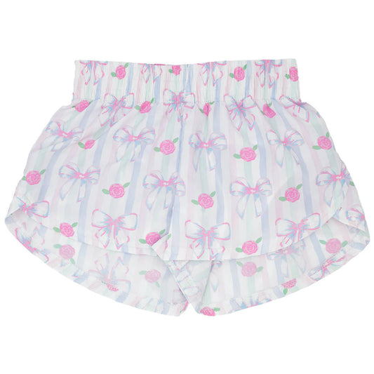 (Pre-order)SS0485 Flowers Bows Print Girls Summer Bottom Shorts