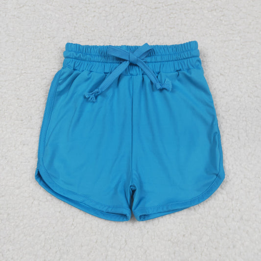 SS0504 Blue Color Girls Summer Bottom Yoga Shorts