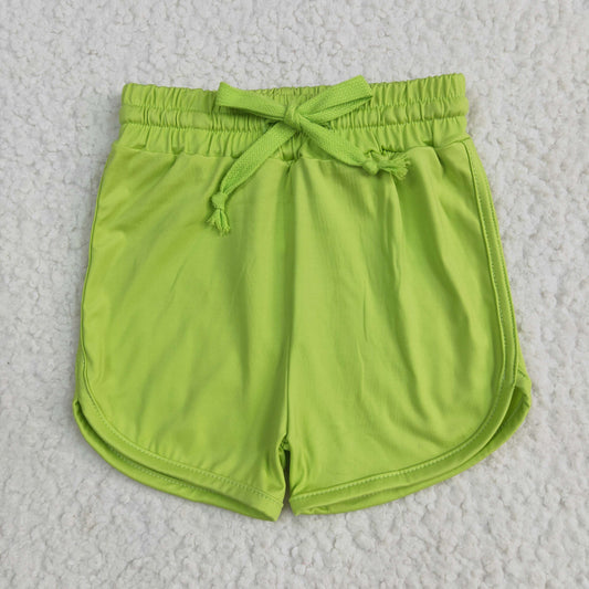 SS0506 Green Color Girls Summer Bottom Yoga Shorts