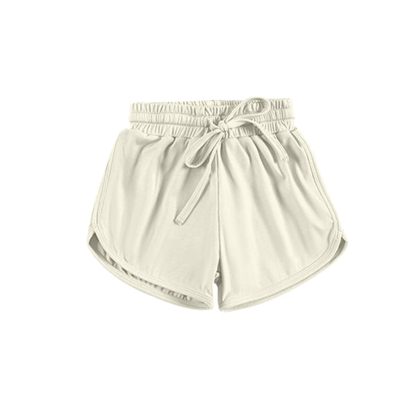 (Pre-order)SS0507 Ivory Color Kids Summer Bottom Yoga Shorts