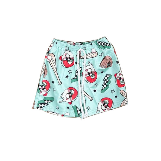 (Pre-order)SS0515 Baseball Print Boys Summer Bottom Shorts
