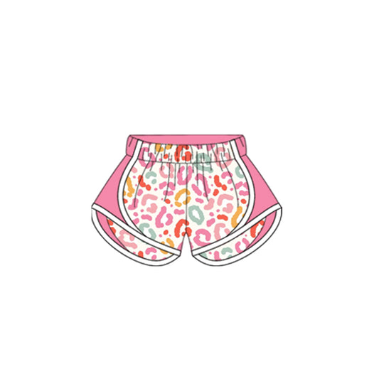 (Pre-order)SS0525 Pink Leopard Print Kids Summer Bottom Shorts