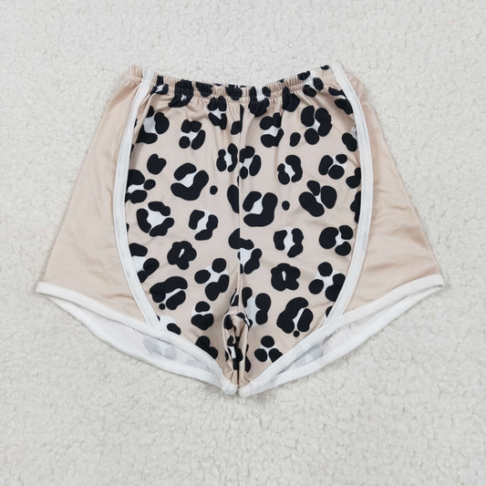 SS0526 Khaki Leopard Print Girls Summer Bottom Shorts