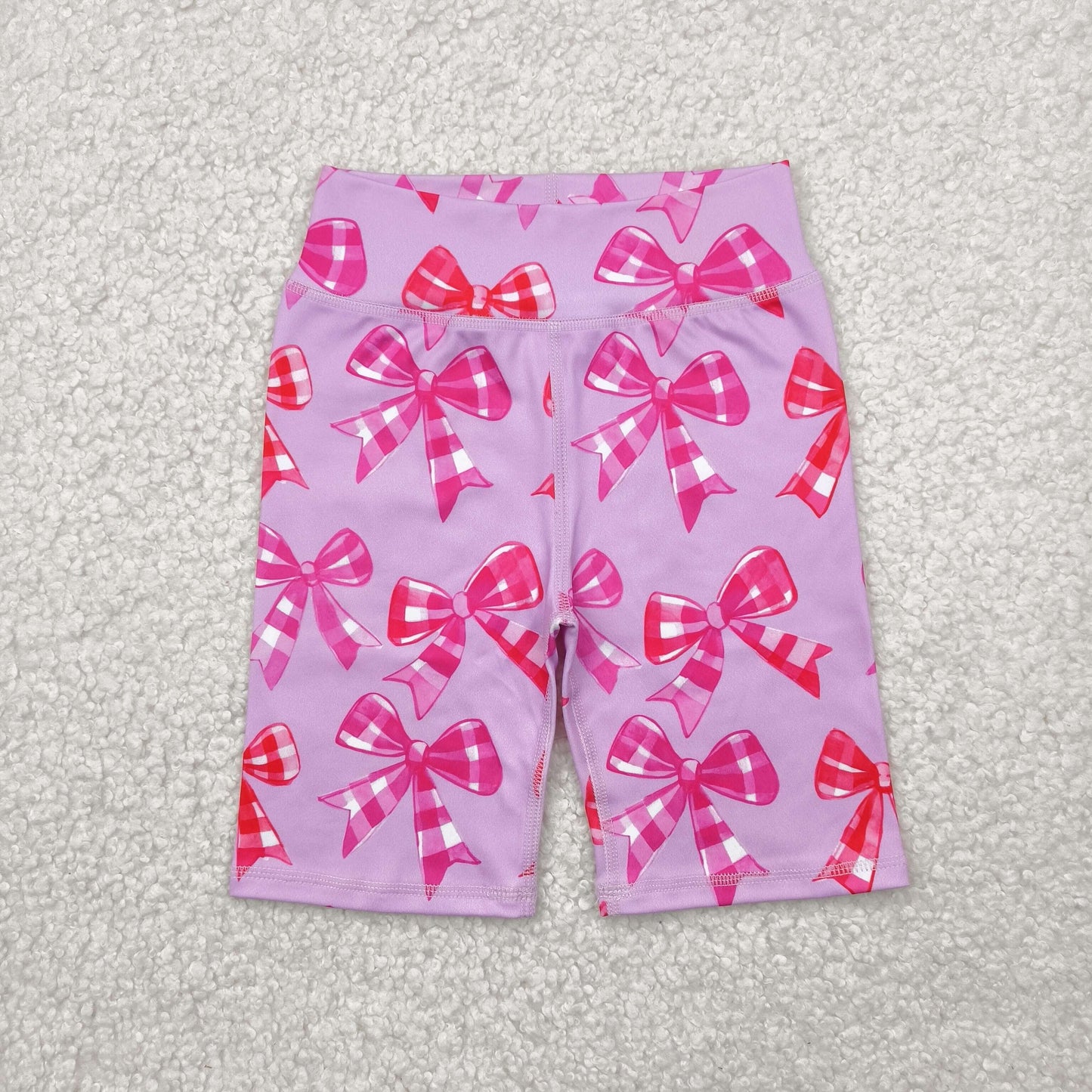 SS0540 Bows Pink Girls Summer Bottom Yoga Biking Shorts
