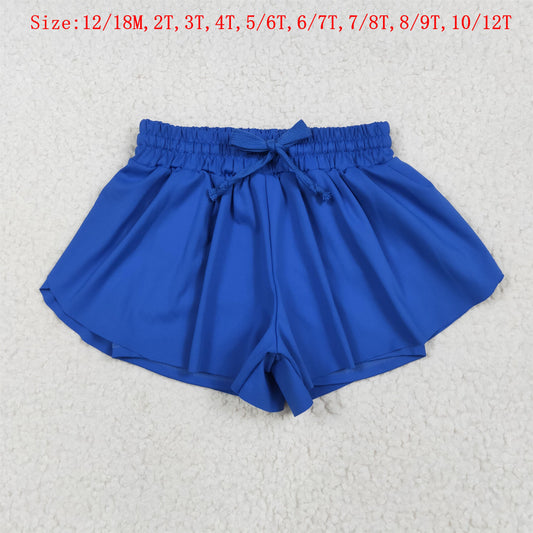 SS0552 Blue Girls Summer Bottom Yoga Shorts