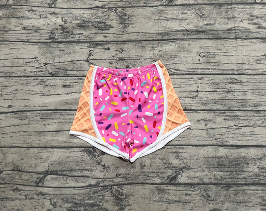 (Pre-order)SS0570 Ice Cream Pink Kids Summer Bottom Yoga Shorts