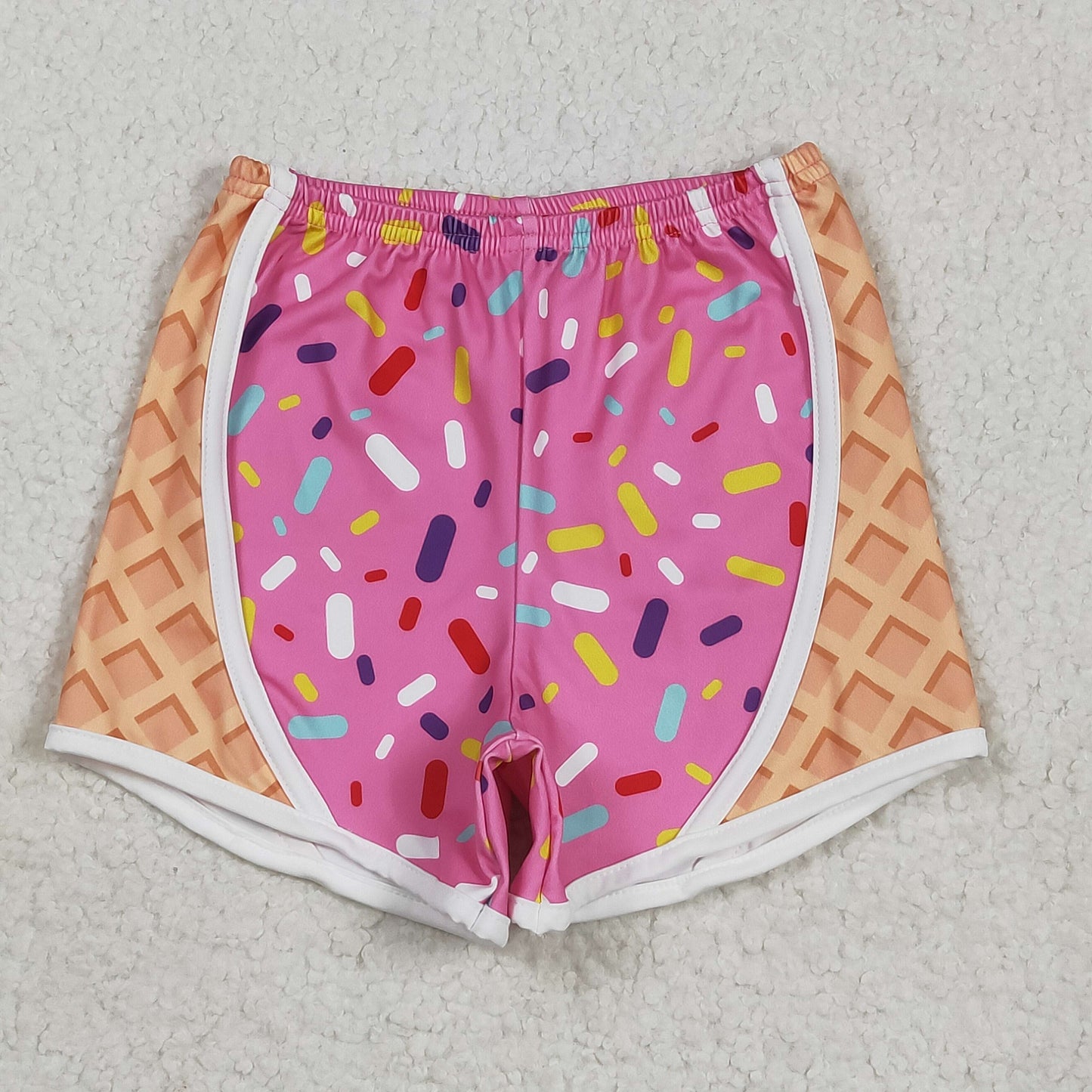SS0570 Sprinkles Pink Girls Summer Bottom Yoga Shorts