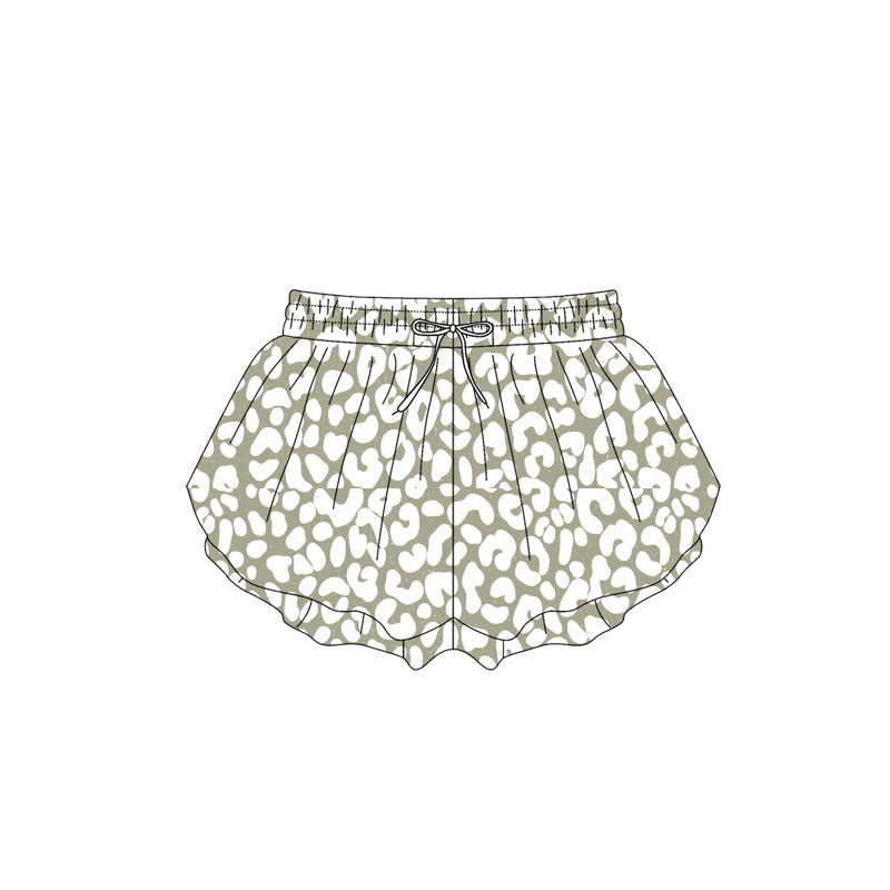 (Pre-order)SS0586 Grey Leopard Girls Summer Bottom Shorts