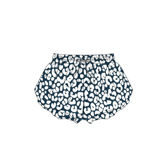 (Pre-order)SS0589 Black Leopard Girls Summer Bottom Shorts