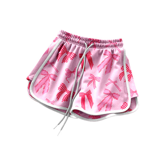 (Pre-order)SS0599 Pink Bows Girls Summer Bottom Shorts