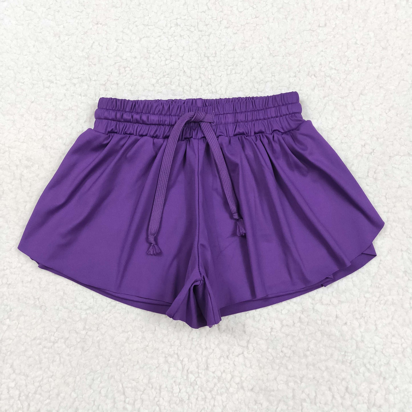 SS0602 Purple Color Girls Summer Bottom Yoga Shorts