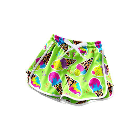 (Pre-order)SS0607 Colorful Ice-cream Bows Print Girls Summer Bottom Shorts