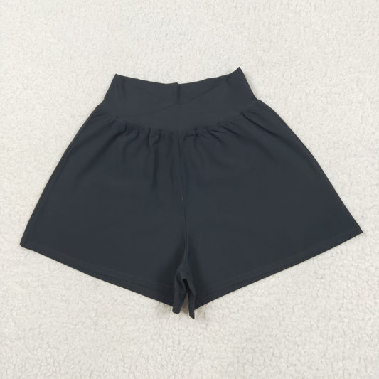 USA-Shop SS0613 Adult Black Color Woman Summer Yoga Shorts