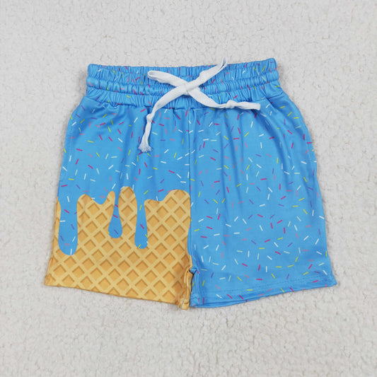SS0619 Blue Sprinkles Print Boys Summer Bottom Shorts
