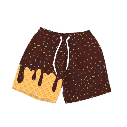 (Pre-order)SS0626 Chocolate Sprinkles Print Boys Summer Bottom Shorts