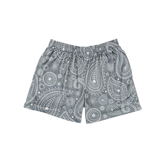 (Pre-order)SS0628 Paisley Grey Print Girls Summer Bottom Shorts