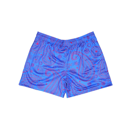 (Pre-order)SS0630 Paisley Blue Print Girls Summer Bottom Shorts