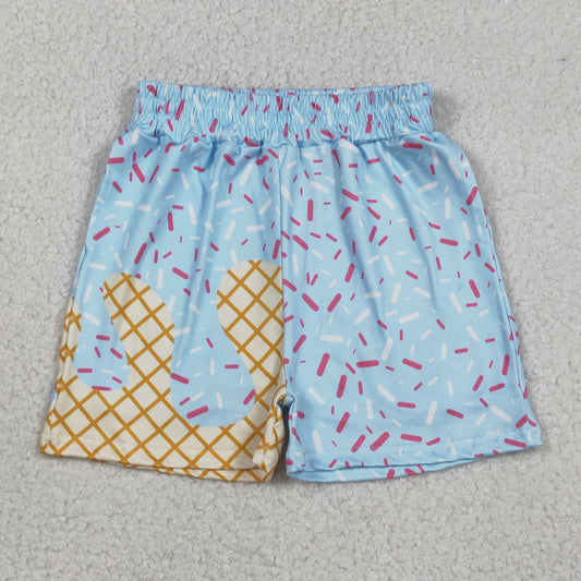 SS0635 Blue Sprinkles Print Boys Summer Bottom Shorts