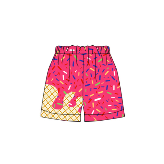 (Pre-order)SS0636 Hot Pink Sprinkles Print Boys Summer Bottom Shorts
