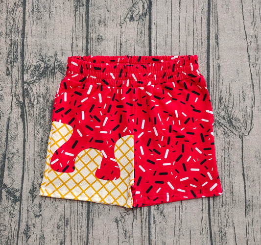 (Pre-order)SS0637 Red Sprinkles Print Boys Summer Bottom Shorts