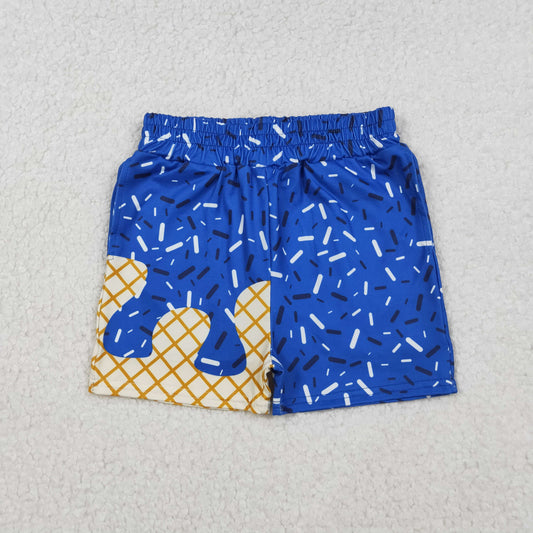 SS0640 Blue Sprinkles Print Boys Summer Bottom Shorts