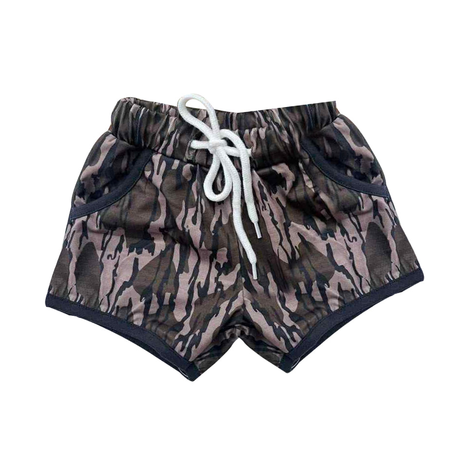 (Pre-order)SS0675 Camo Print Pockets Kids Summer Bottom Shorts