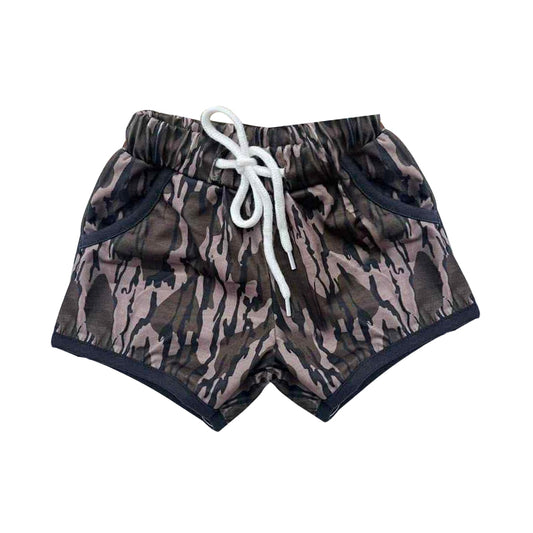 (Pre-order)SS0675 Camo Print Pockets Kids Summer Bottom Shorts