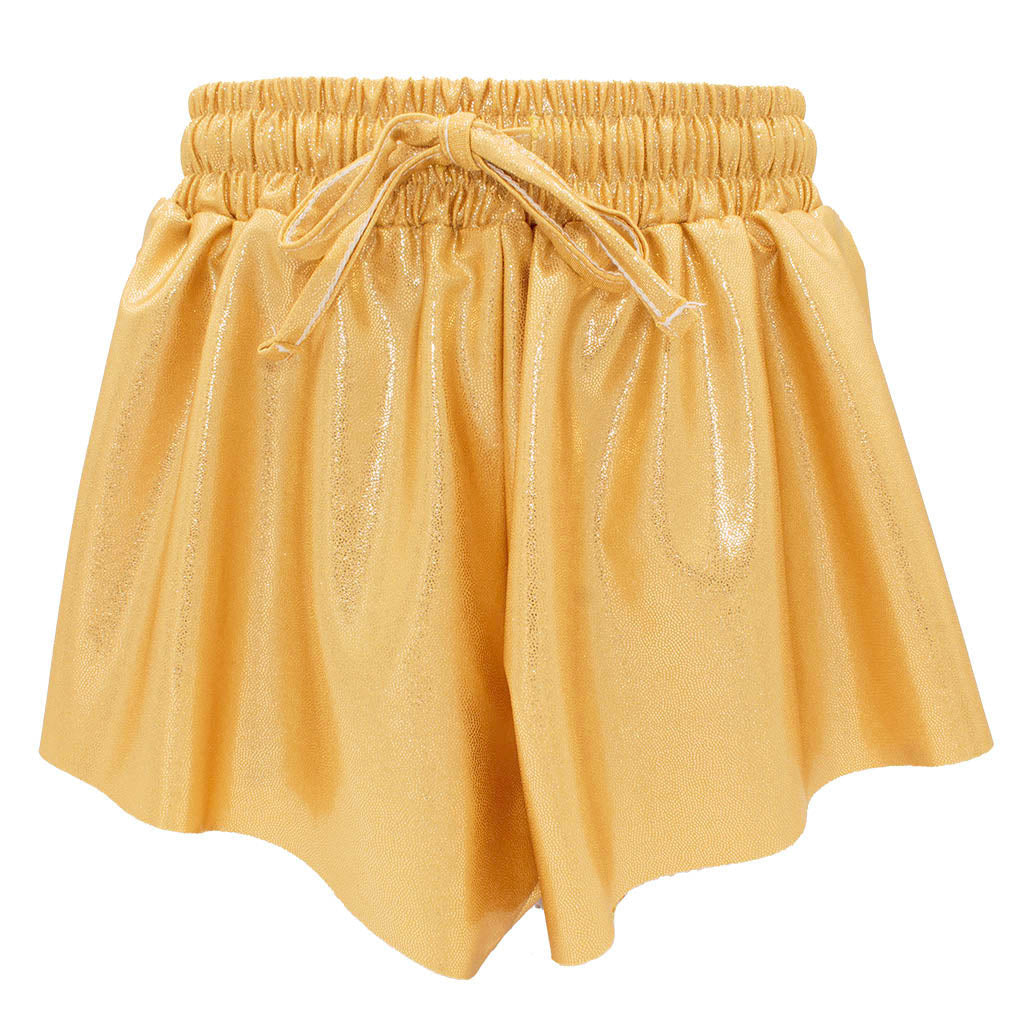 (Pre-order)SS0687 Gold Girls Mardi Gras Bottom Flutter Shorts