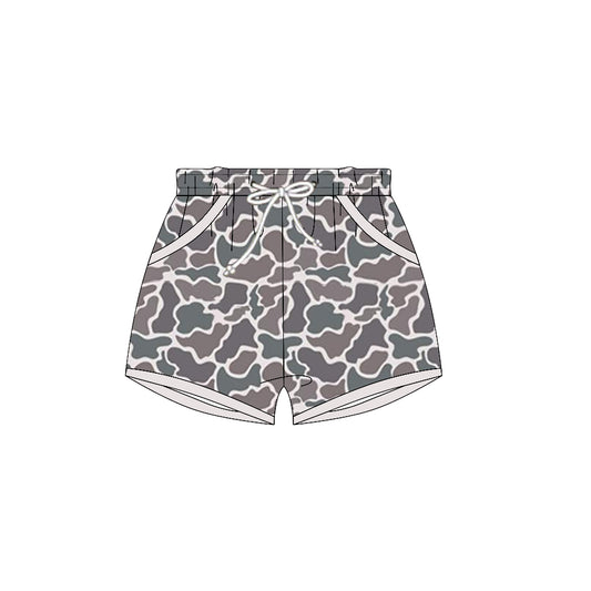 (Pre-order)SS0693 Camo Print Boys Summer Pockets Bottom Shorts