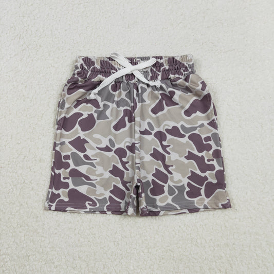 SS0733 Camo Print Pockets Kids Summer Bottom Shorts