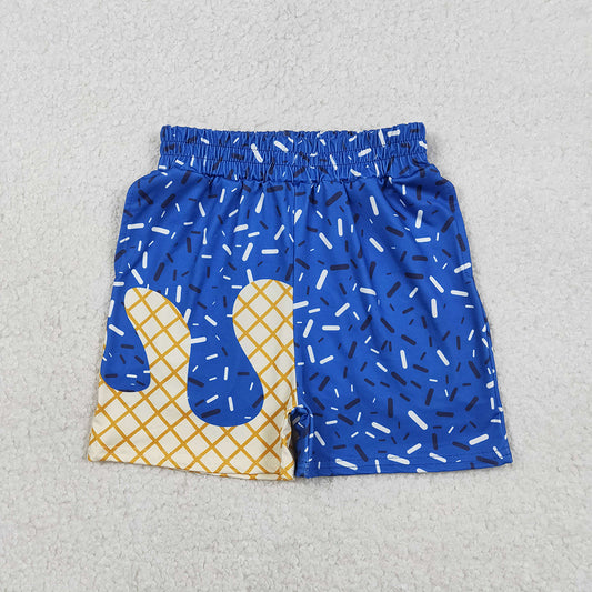 SS0775 Blue Sprinkles Print Boys Summer Bottom Shorts