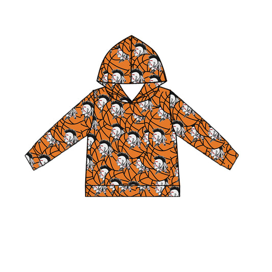 (Custom Design Preorder MOQ 5 Each Item)Team's Indians Basketball Print Hoodie Top Mom and Me Matching Clothes