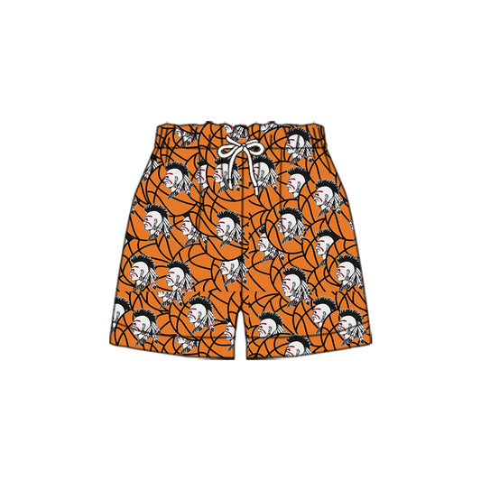 (Custom Design Preorder MOQ 5 Each Design) Team's Indians Basketball Print Summer Bottom Shorts Mom and Me Matching Clothes