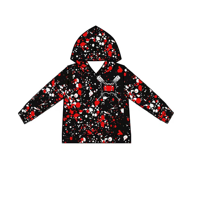 (Custom Design Preorder MOQ 5 Each Item)Team's Spencerville Bearcats Baseball Sprinkles Print Hoodie Top Mom and Me Matching Clothes