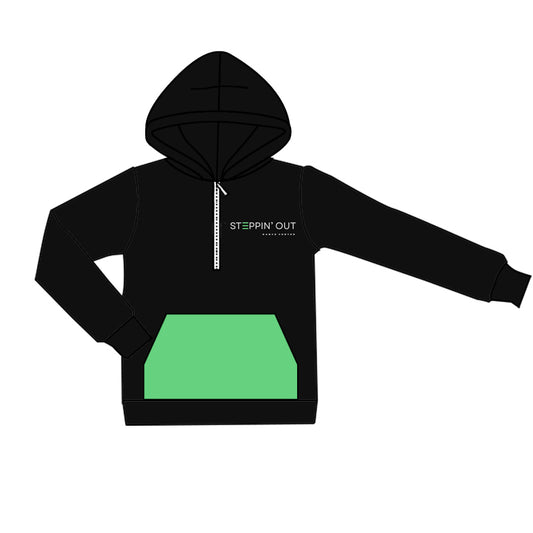 (Custom Design Preorder MOQ 5 Each Item) Team's Steppin' Out Dance Center Print Kids Fall Zipper Hoodie Top Mom and Me Matching Clothes